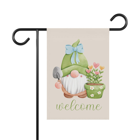 Spring Gnome Garden and House Flag Decor Flags