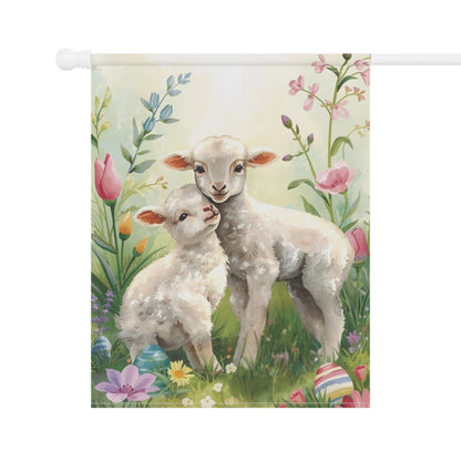 Spring Lambs Easter Garden and House Flag Decor Flags