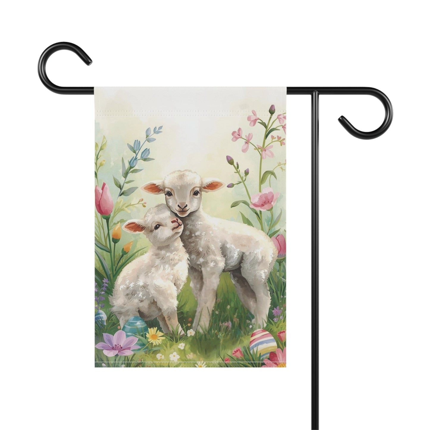 Spring Lambs Easter Garden and House Flag Decor Flags