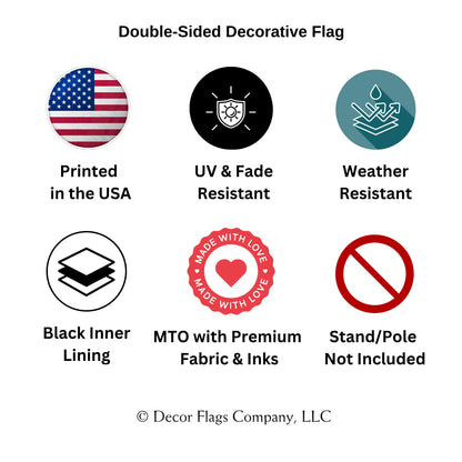 Blue Hydrangeas in Vase Garden and House Flag Decor Flags